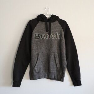 Bench Men's Sz L Black Manchini Kangaroo Pocket Stretch Hooded Sweater